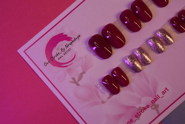 Marron Shiny with Glitter