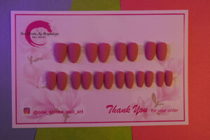 Matte 02- Pink -Medium Almond Shape