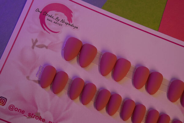 Matte 02- Pink -Medium Almond Shape