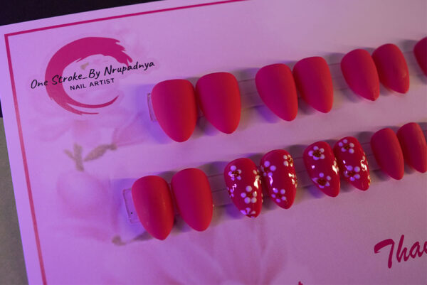 Matte Pink -Medium Almond Shape