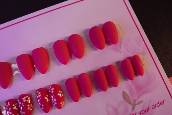 Matte Pink -Medium Almond Shape